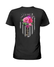 Breast Cancer - Key To The Cure 2 Sides Ladies T-Shirt tile