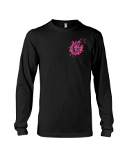 Breast Cancer Sunflower God Strength 2 Sides Long Sleeve Tee tile