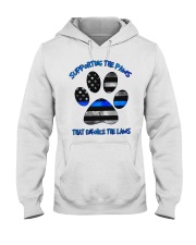 Blue - Supporting The Paws Sticker Hooded Sweatshirt tile