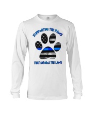 Blue - Supporting The Paws Sticker Long Sleeve Tee tile