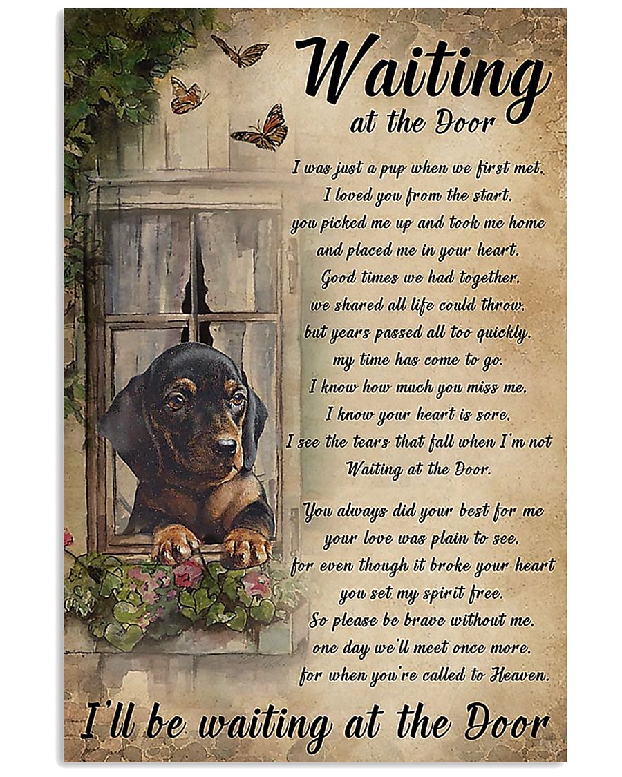 Waiting At The Door Dachshund 11x17 Poster