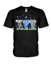 Three Elephants Diabetes 19 V-Neck T-Shirt tile