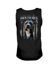 Pitbull Back The Blue 2 Sides Unisex Tank tile