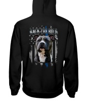 Pitbull Back The Blue 2 Sides Hooded Sweatshirt tile