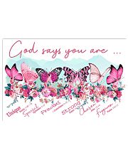Breast Cancer - God Says You Are 17x11 Poster front