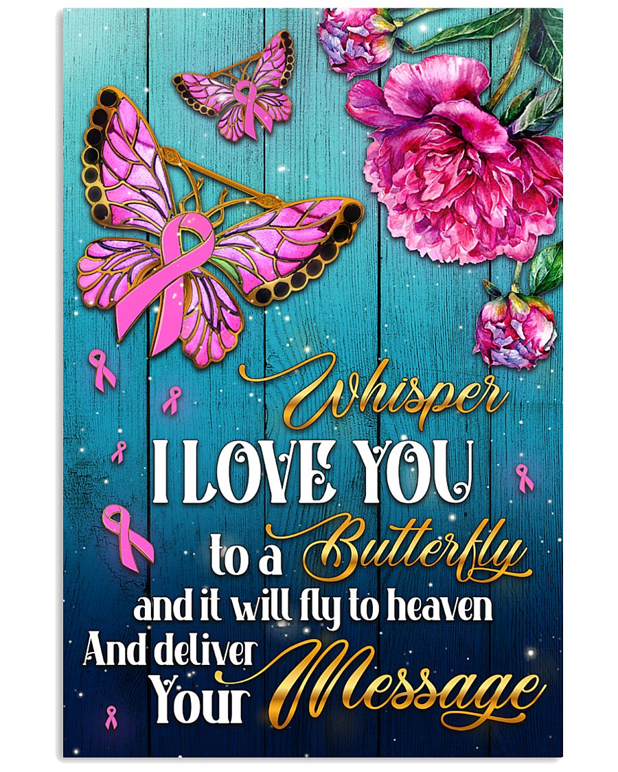 Breast Cancer Butterfly Messages 11x17 Poster
