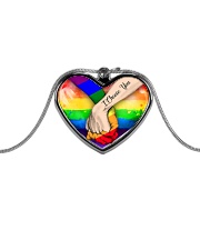 LGBT I Choose You Necklace - D - Heart Metallic Heart Necklace front