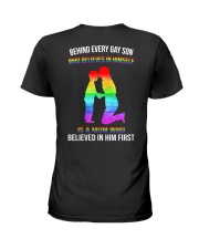 LGBT Mom Believe 2 Sides Ladies T-Shirt tile