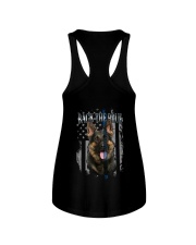 German Shepherd Back The Blue 2 Sides Ladies Flowy Tank tile