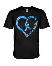 Diabetes Heart V-Neck T-Shirt tile