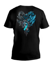 Diabetes Dragon 2 Sides V-Neck T-Shirt tile