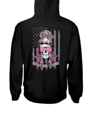 Breast Cancer - Brave And Strong Hooded Sweatshirt tile