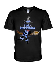 Diabetes - I'm Survivor V-Neck T-Shirt tile