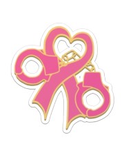 Breast Cancer And Blue 2 Sides Sticker tile