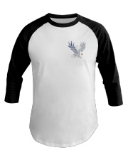 Blue Bird Flag 2 Sides Baseball Tee tile