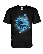 Diabetes-Strong Like A Dragon V-Neck T-Shirt tile