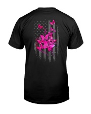Breast Cancer Butterfly Flag 2 Sides Premium Fit Mens Tee tile