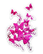 Breast Cancer Butterfly Flag 2 Sides Sticker tile