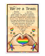 LGBT - We're A Team Poster Sticker tile