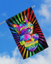 Cat - Love Is Love Flag 11.5"x17.5" Garden Flag aos-garden-flag-11-5-x-17-5-lifestyle-front-16