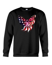 BC - Hope For A Cure Butterfly And Flag 2 Sides Crewneck Sweatshirt tile