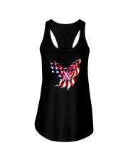 BC - Hope For A Cure Butterfly And Flag 2 Sides Ladies Flowy Tank tile