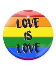 LGBT - Love Is Love Ornament Circle Ornament (Porcelain) tile