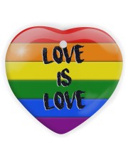 LGBT - Love Is Love Ornament Heart Ornament (Wood) tile