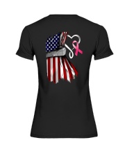 Breast Cancer Heartbeat 2 Sides Premium Fit Ladies Tee tile