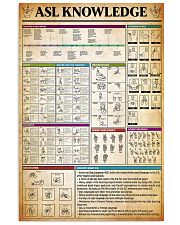 American Sign Language Knowledge Poster 11x17 Poster front
