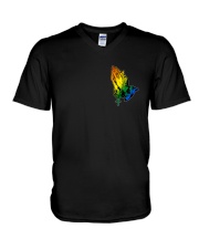 Lgbt Through Christ 2 Sides V-Neck T-Shirt tile