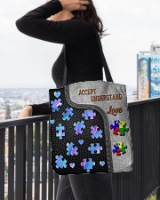 Autism Accept Understand Love Tote Bag All-over Tote aos-all-over-tote-lifestyle-front-05