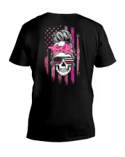 Skull - Bc Flag 2 Sides V-Neck T-Shirt tile