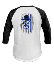 Flag Rose Back The Blue 2 Sides Baseball Tee tile