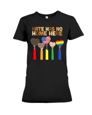 Black- Hate Has No Home Here Premium Fit Ladies Tee tile