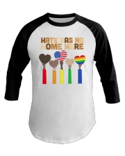 Black- Hate Has No Home Here Baseball Tee tile