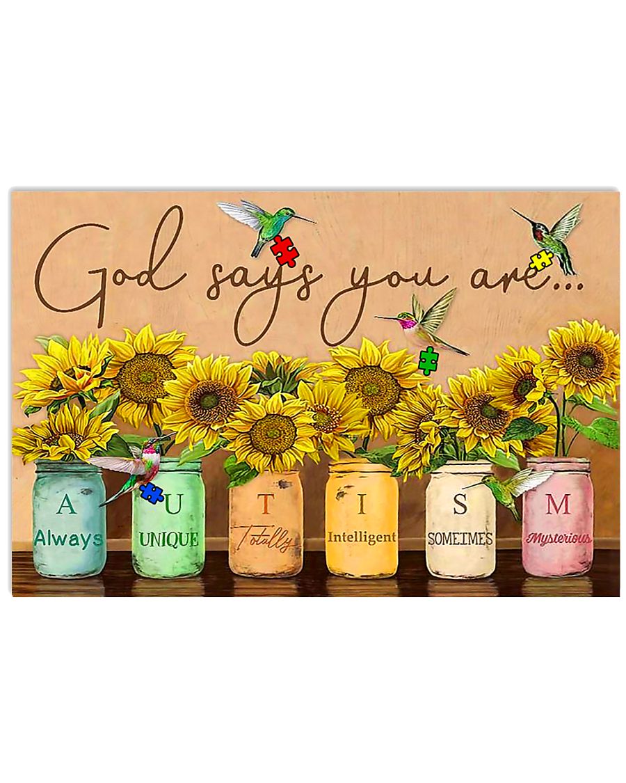 Autism God Say You Are Poster 17x11 Poster