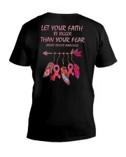 BC Let Your Faith Bigger Than Your Fear 2 Side V-Neck T-Shirt tile
