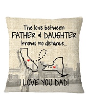 LOVE BETWEEN FATHER AND DAUGHTER NEW YORK CALI Square Pillowcase thumbnail