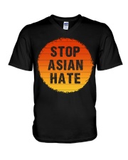 Stop Asian Hate V-Neck T-Shirt tile