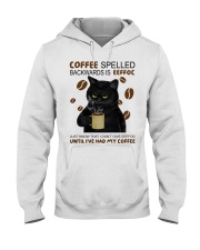 Coffee spelled Hooded Sweatshirt tile