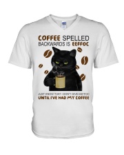 COFFEE EEFFOC V-Neck T-Shirt tile