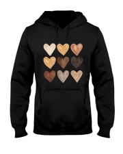 Hearts BLM water color Hooded Sweatshirt tile