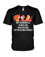 My kindness is not an invitation V-Neck T-Shirt tile