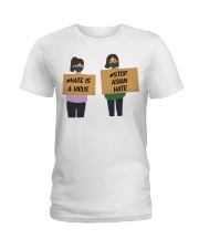 Stop Asian hate Ladies T-Shirt tile