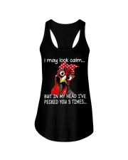 I may look calm Ladies Flowy Tank tile