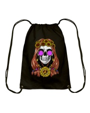 Hippie Skull Drawstring Bag tile