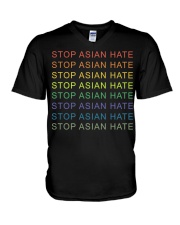Stop Asian Hate V-Neck T-Shirt tile
