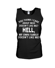 You think i care Unisex Tank tile