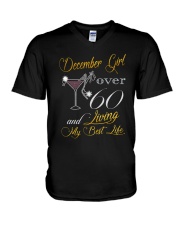 December Girl Over 60 And Living My Best Life V-Neck T-Shirt thumbnail